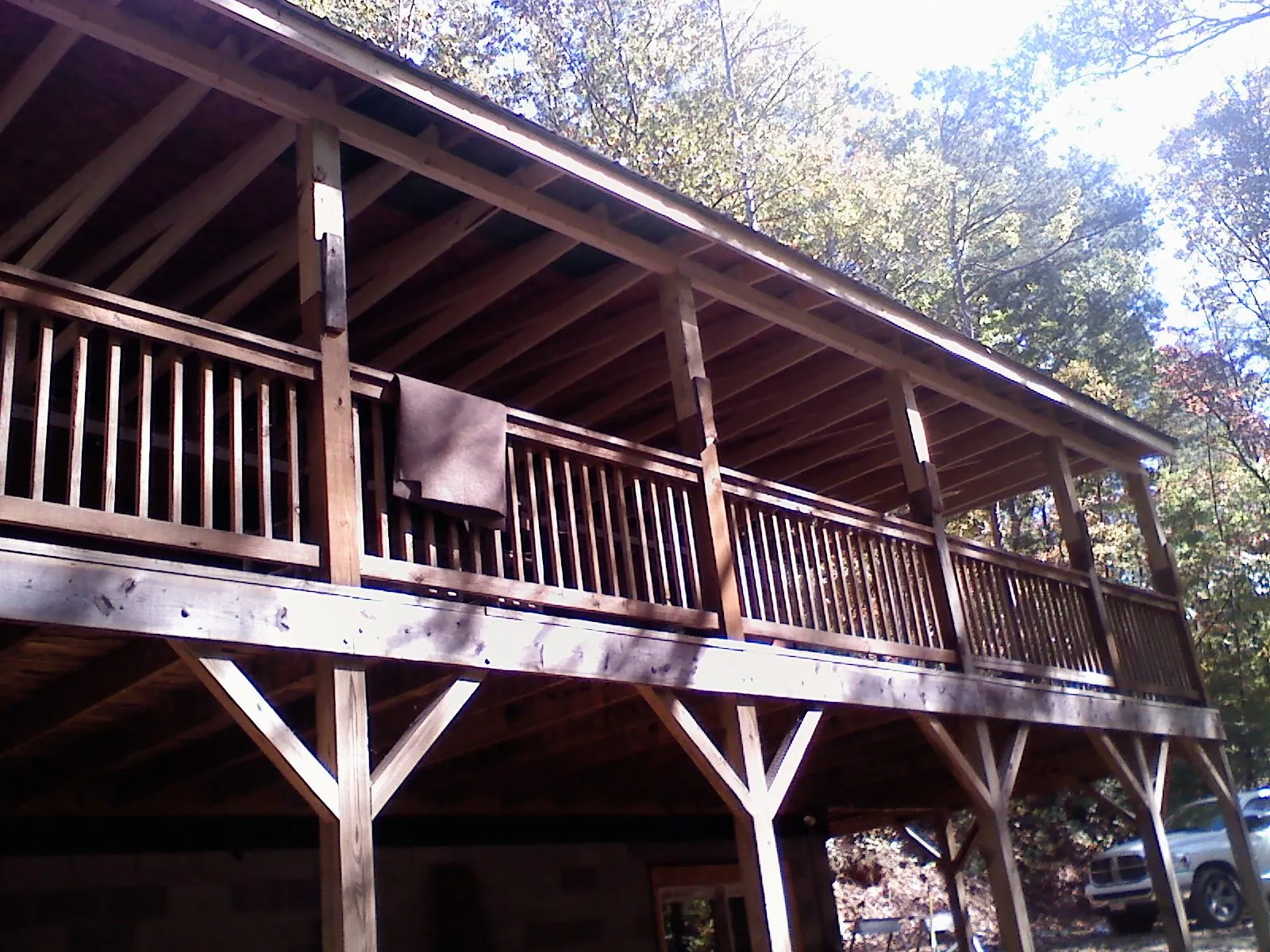 Timber framing under a new elevated porch and deck — Roof Leak Repair in Steeles Tavern by Roofing Brothers